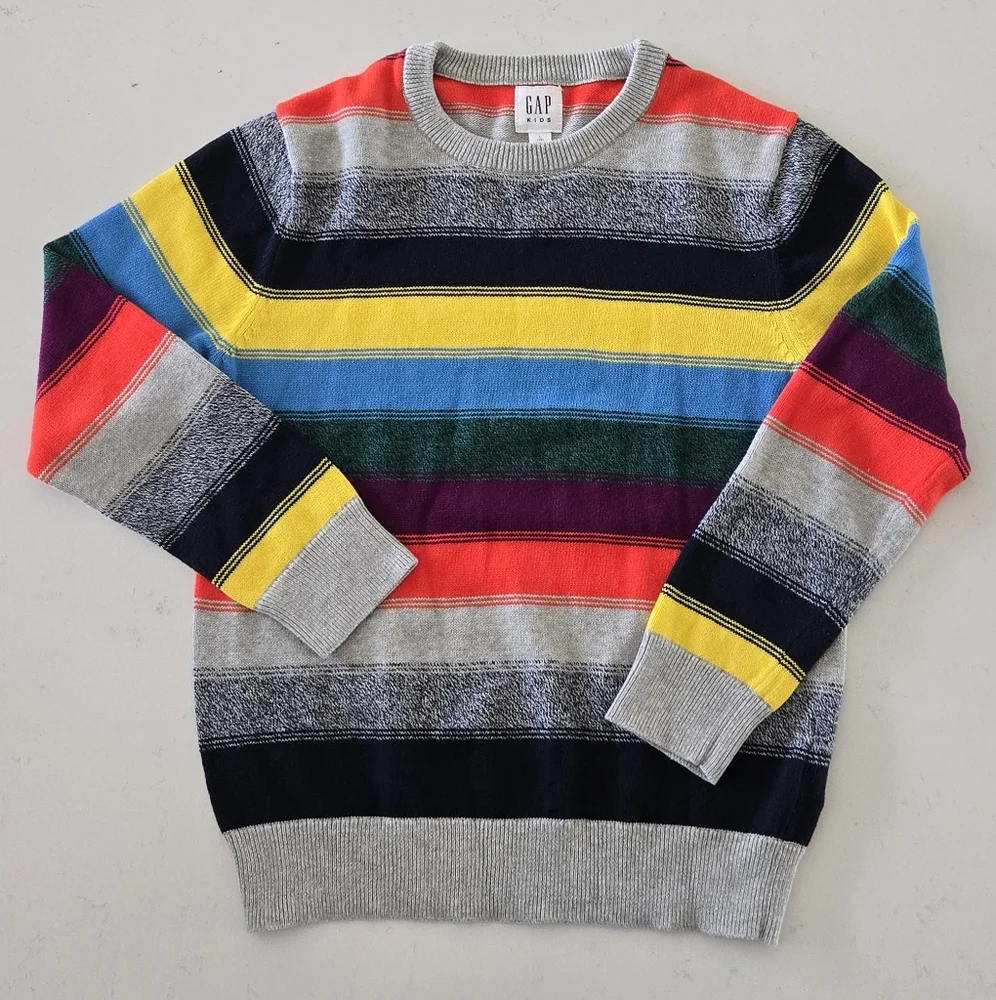 GAP KIDS Multicolor Striped Sweater - Size 10